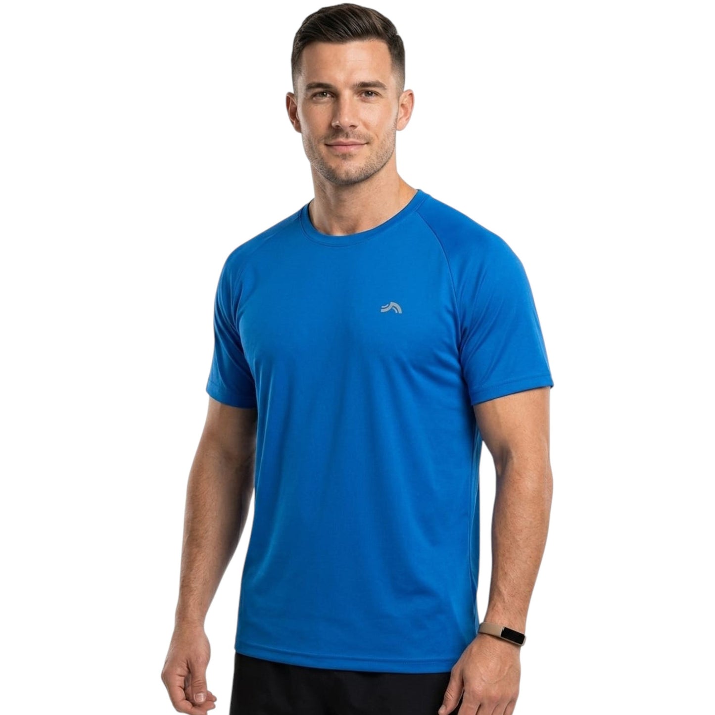 Men's Brand Logo Printed Sport Top,Blue