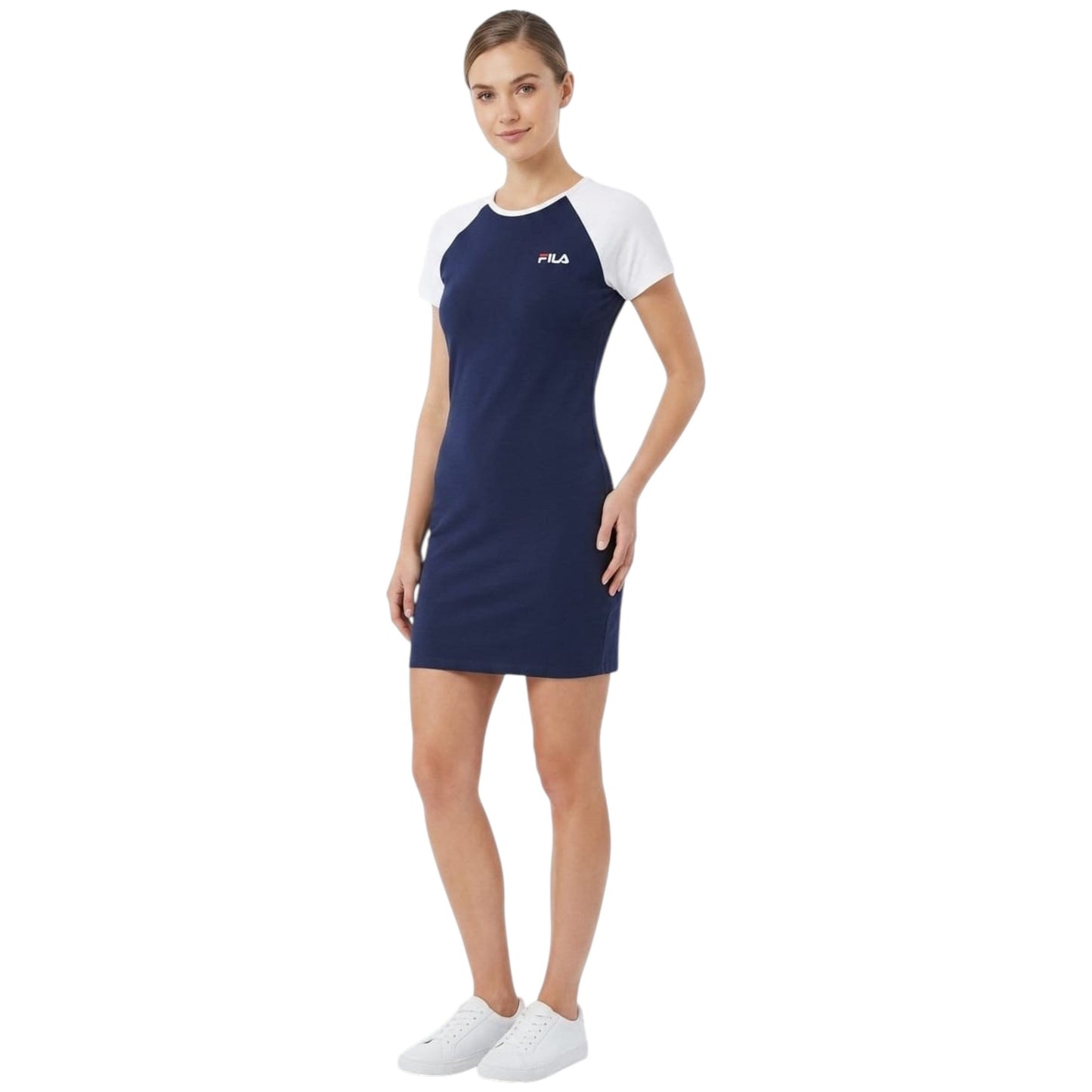 Women's Colorblocked Dress,Navy