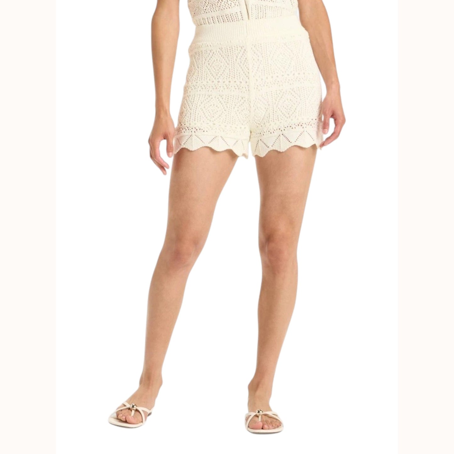 Women's Knitted Short,Beige