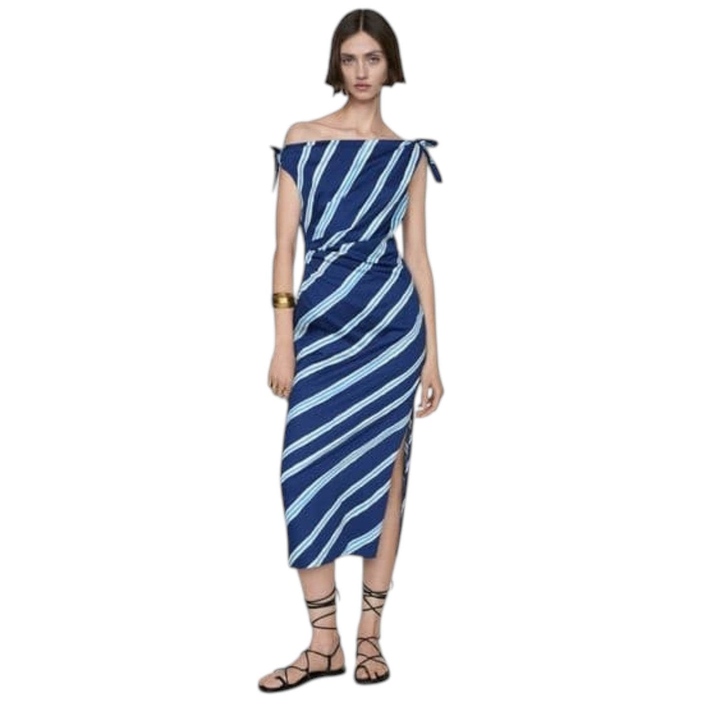 Women's Striped Dress,Navy