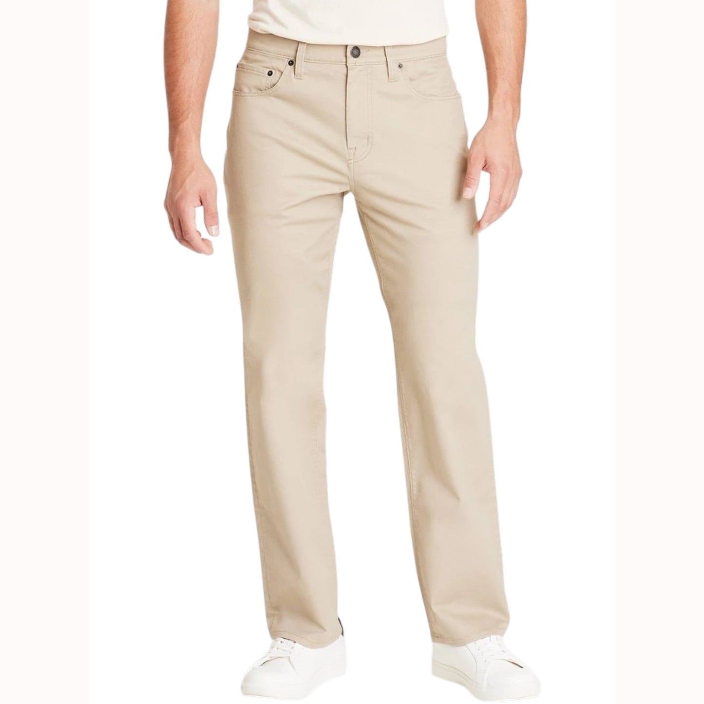 Men's Plain Solid Pant,Beige