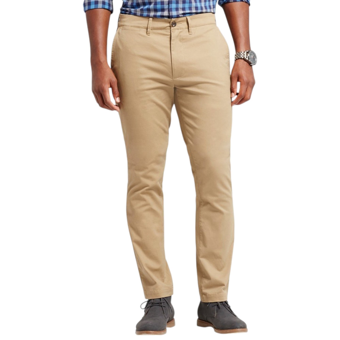 Men's Plain Solid Pant,Beige