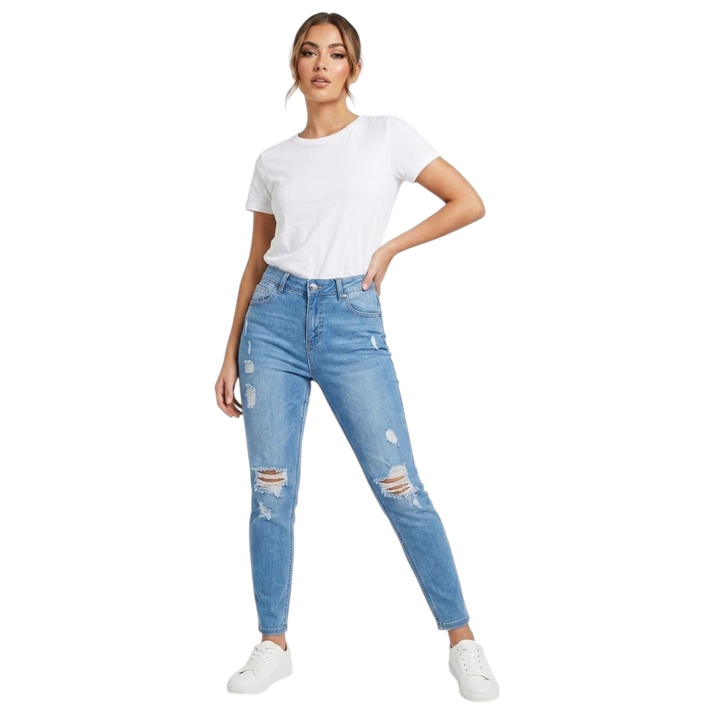 Women's Ripped Jeans,Blue
