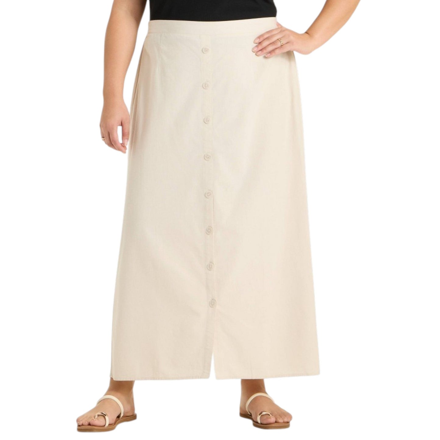 Women's Plain Solid Skirt,Beige