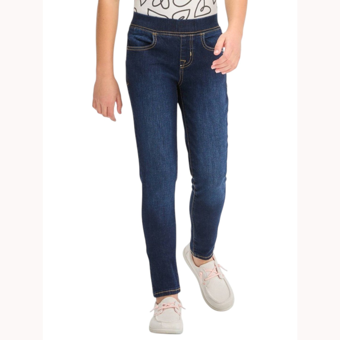 Kids Girl's Plain solid Jeans,Navy