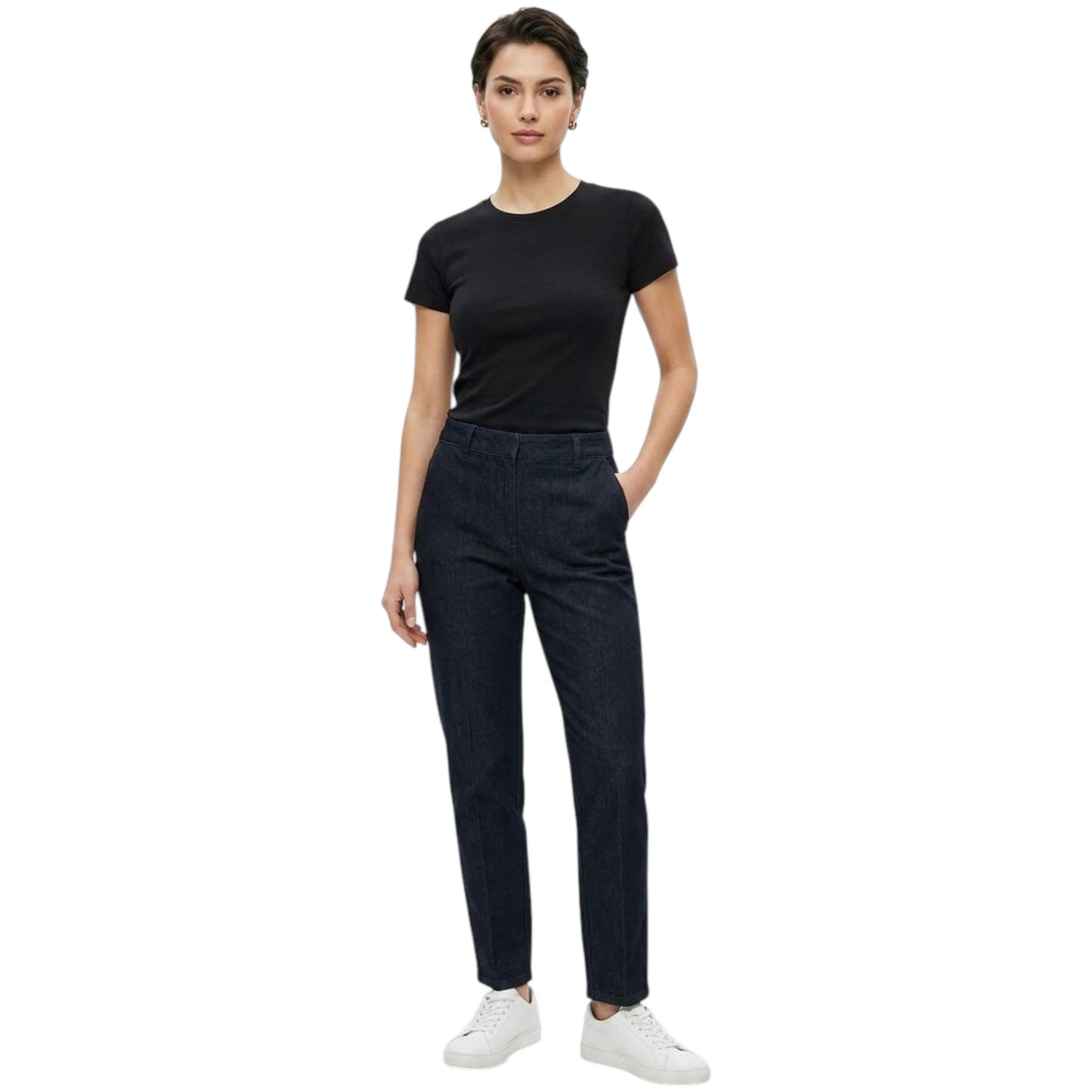Women's Plain Solid Top,Black