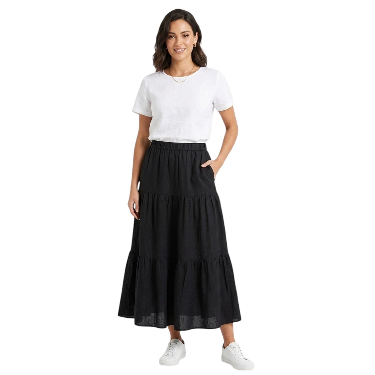 Women's Plain Skirt,Black