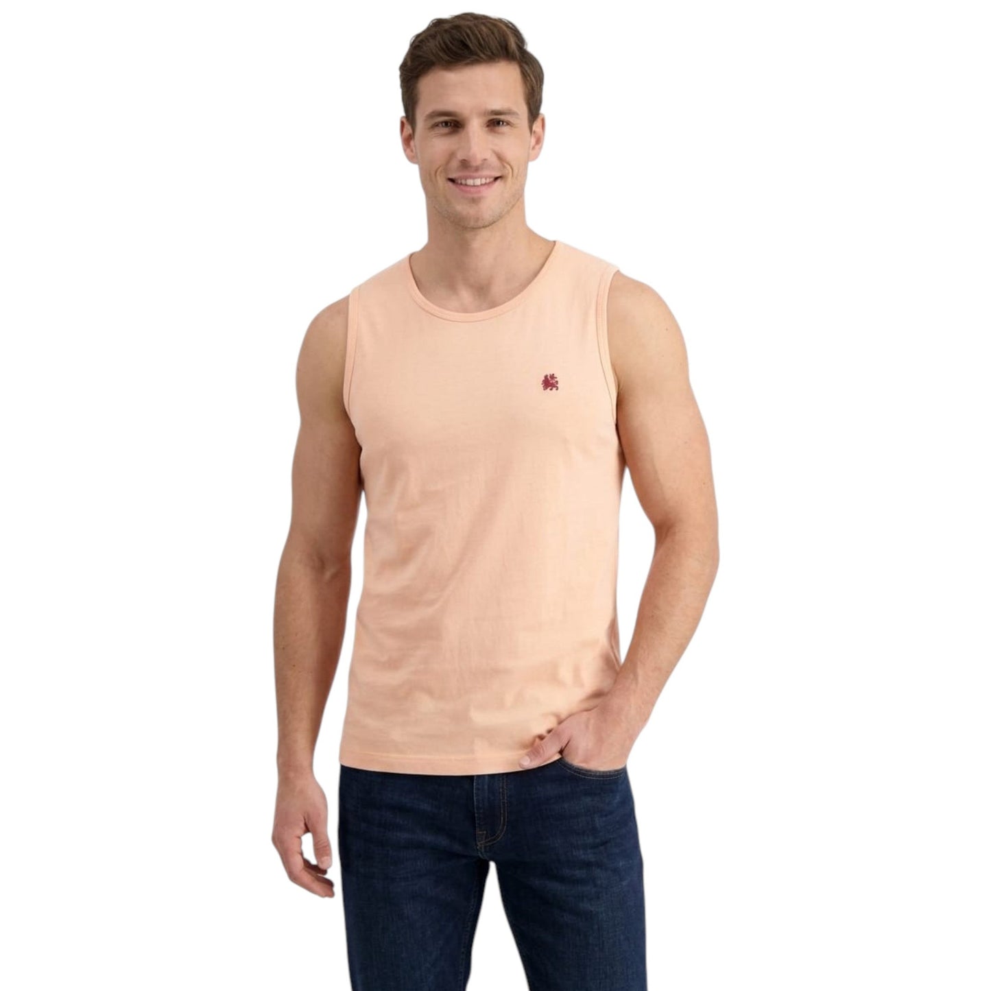 Men's Plain solid Top,Peach
