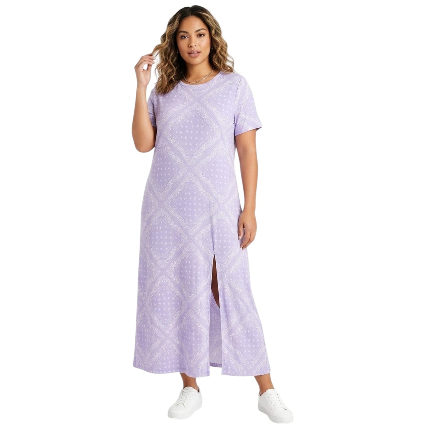 Women's Printed Dress,Purple