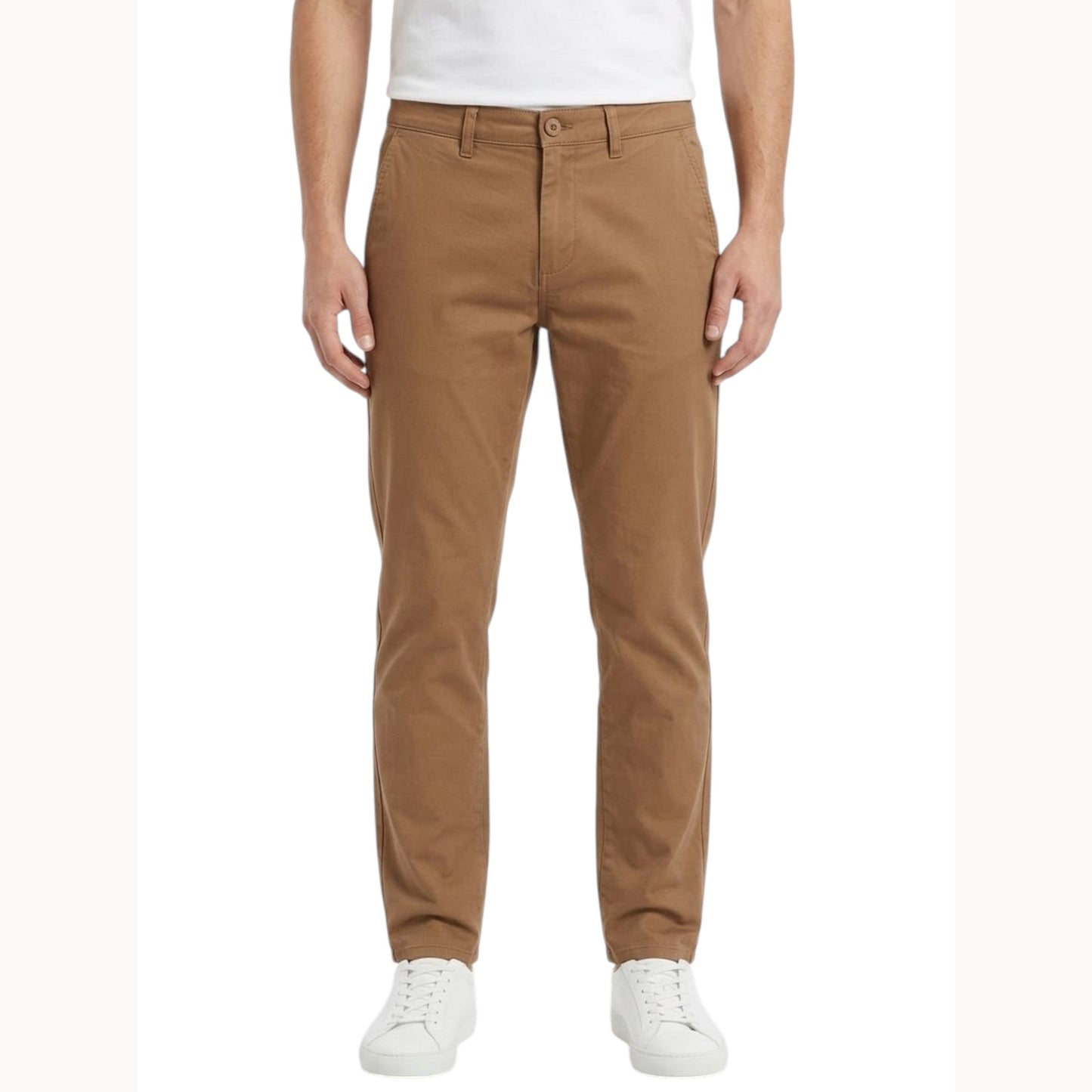 Men's Plain Solid Pant,Light Brown