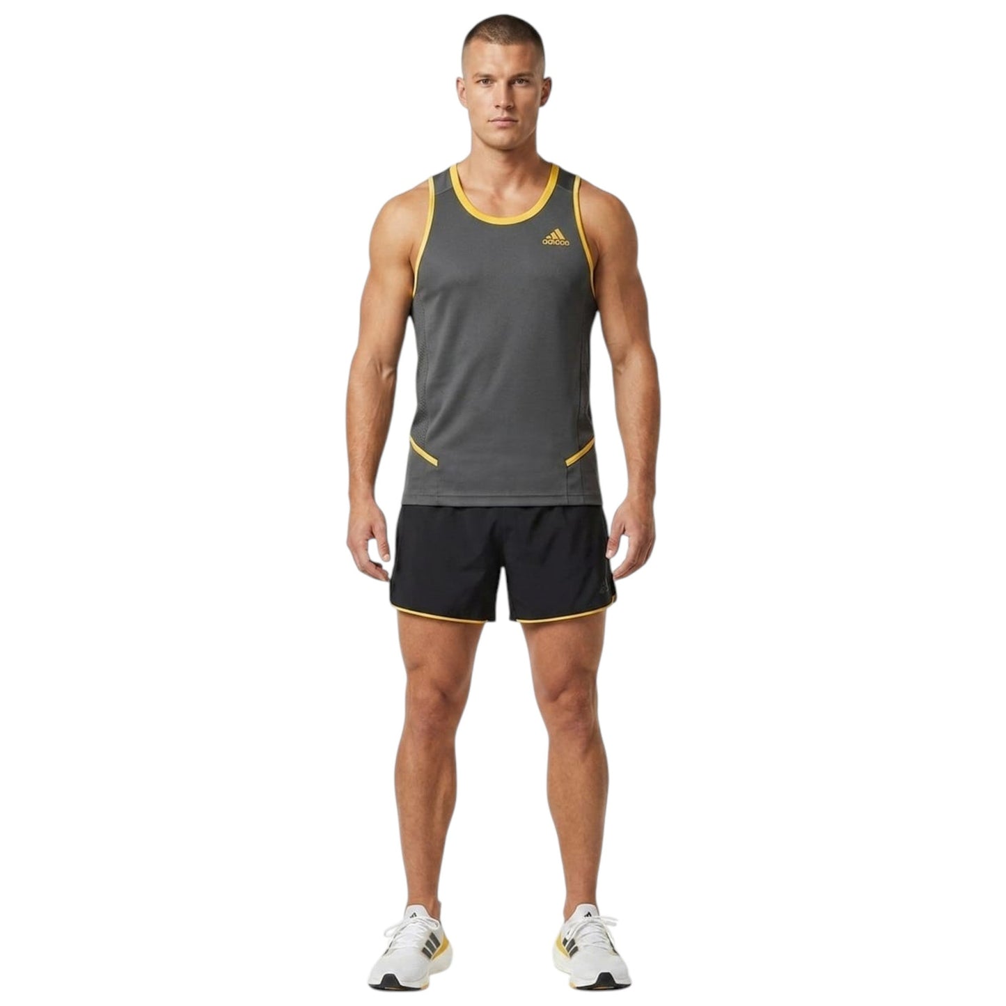 Men's Brand Logo Printed Sport Top,Dark Grey