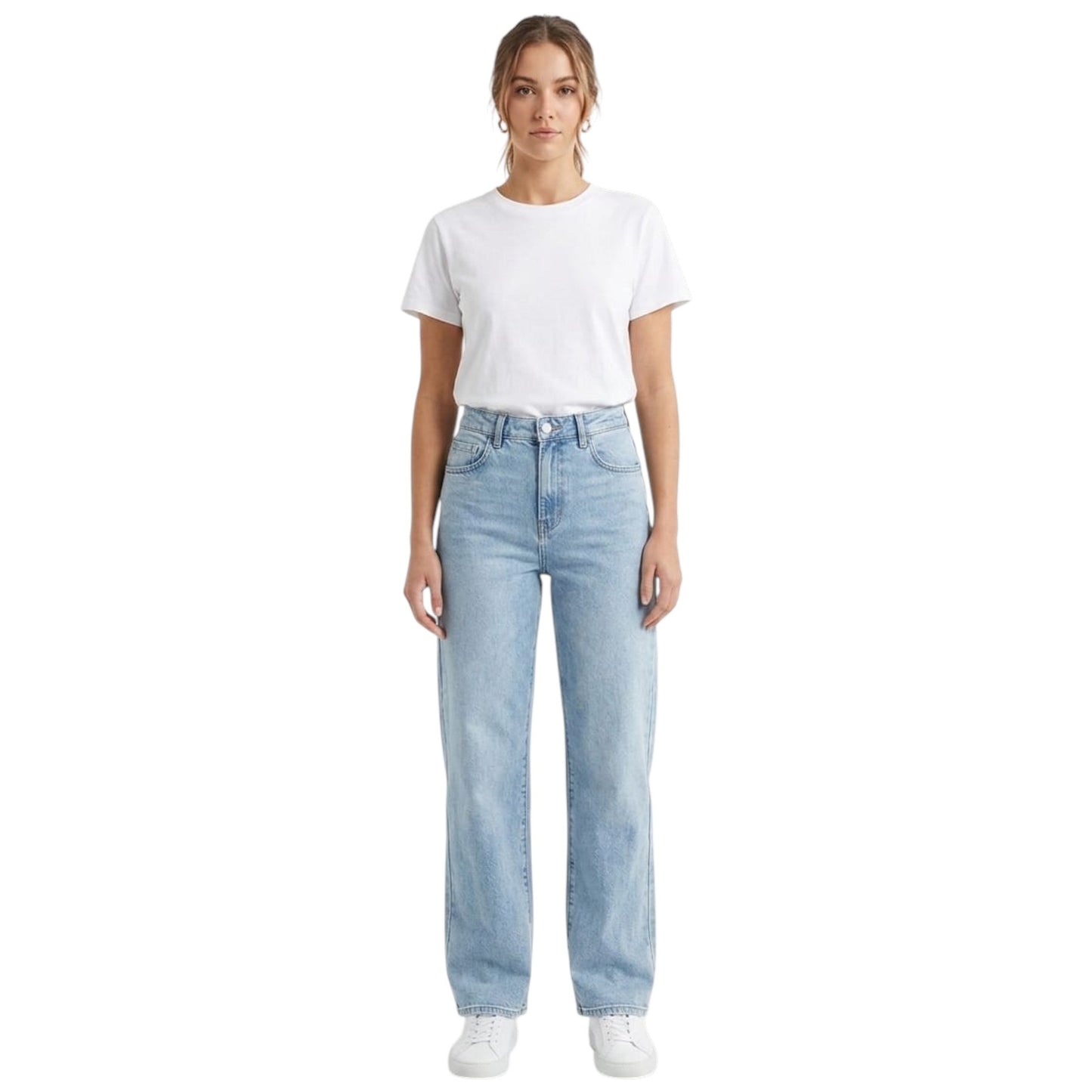 Women's Plain Solid Jeans,Blue