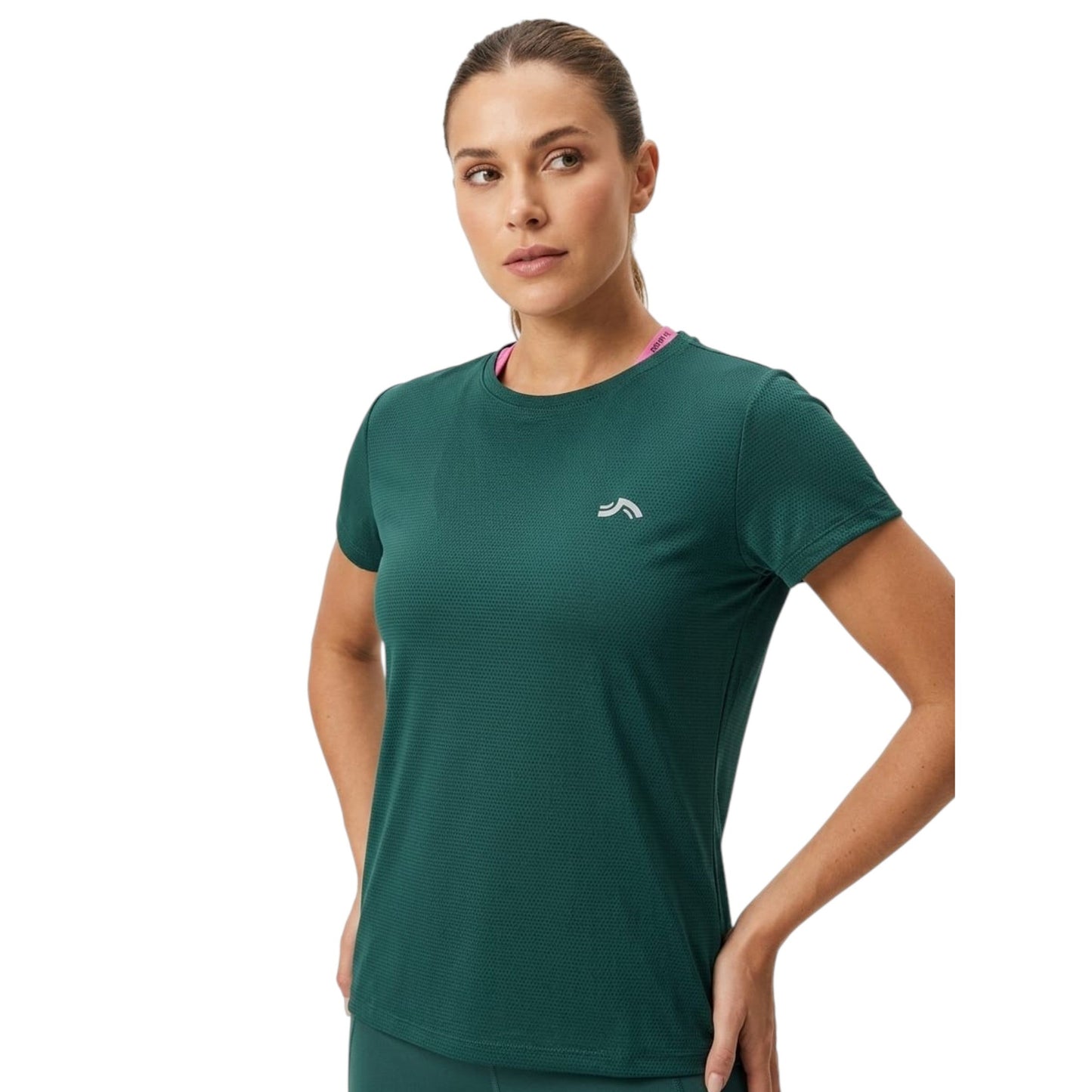 Women's Plain Solid Sport Top,Dark Green