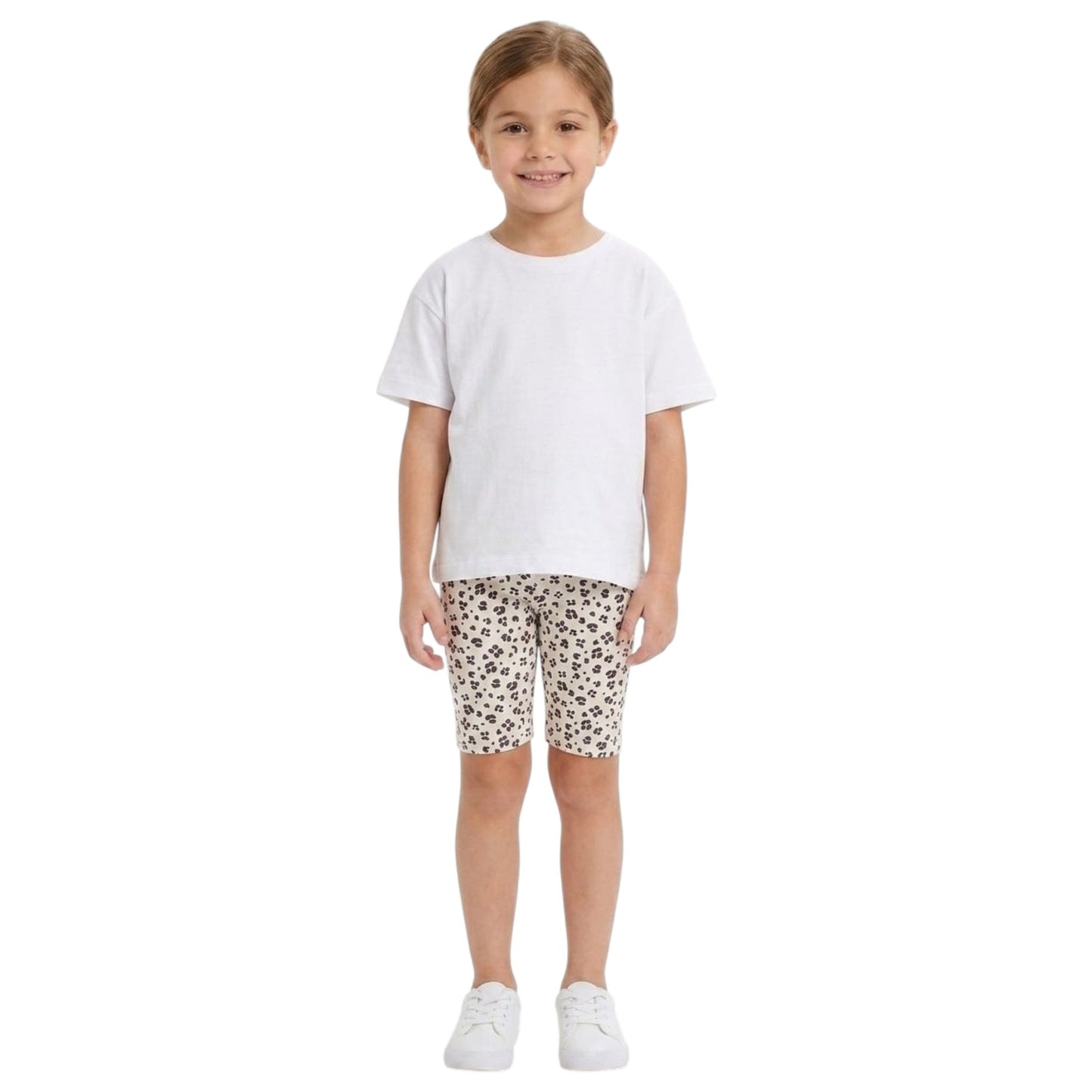 Kids Girl's Leopard Short,White