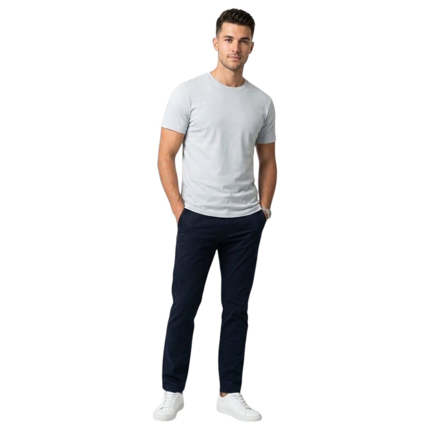 Men's Plain Top,Dusty Blue