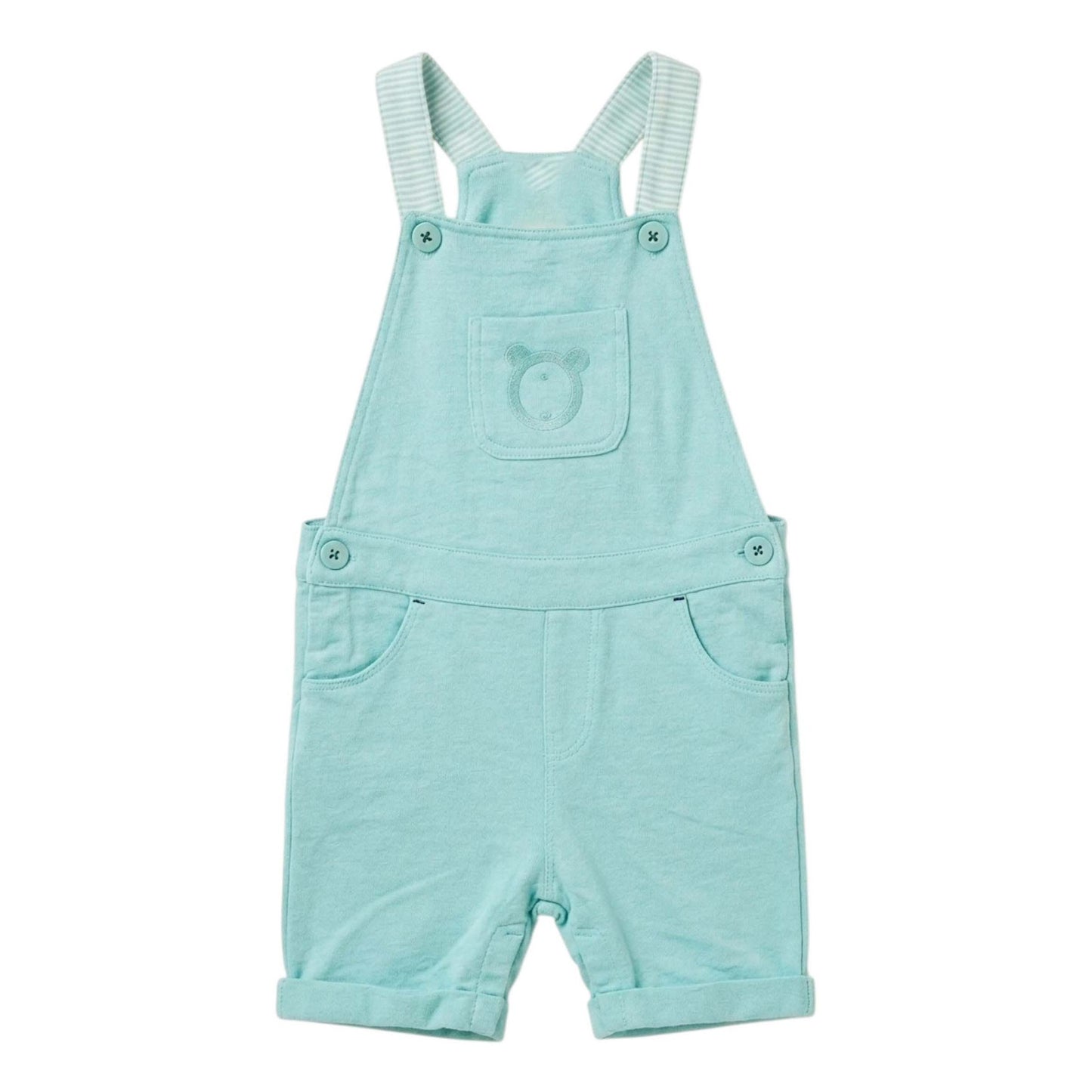 Kids Boy's Plain Jumpsuit,Light Blue