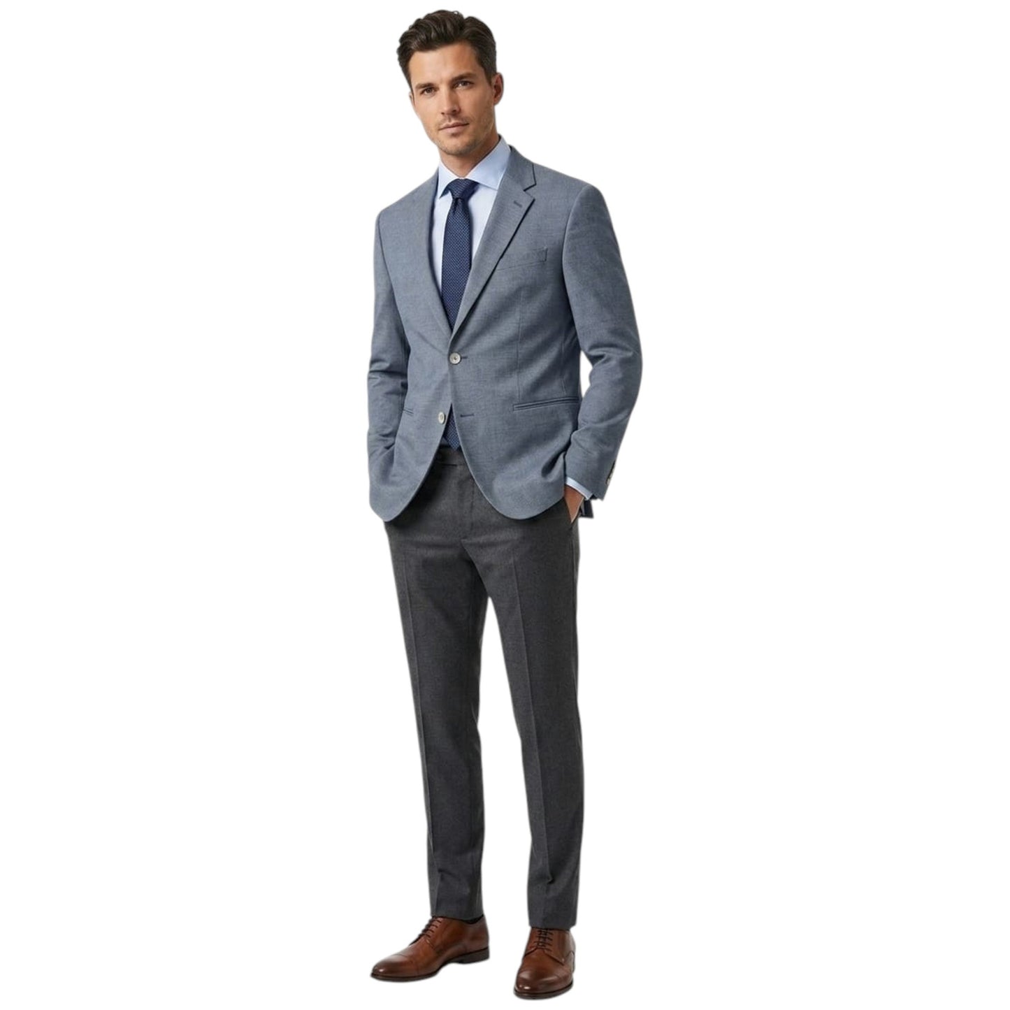 Men's Textured Blazer,Heather Blue