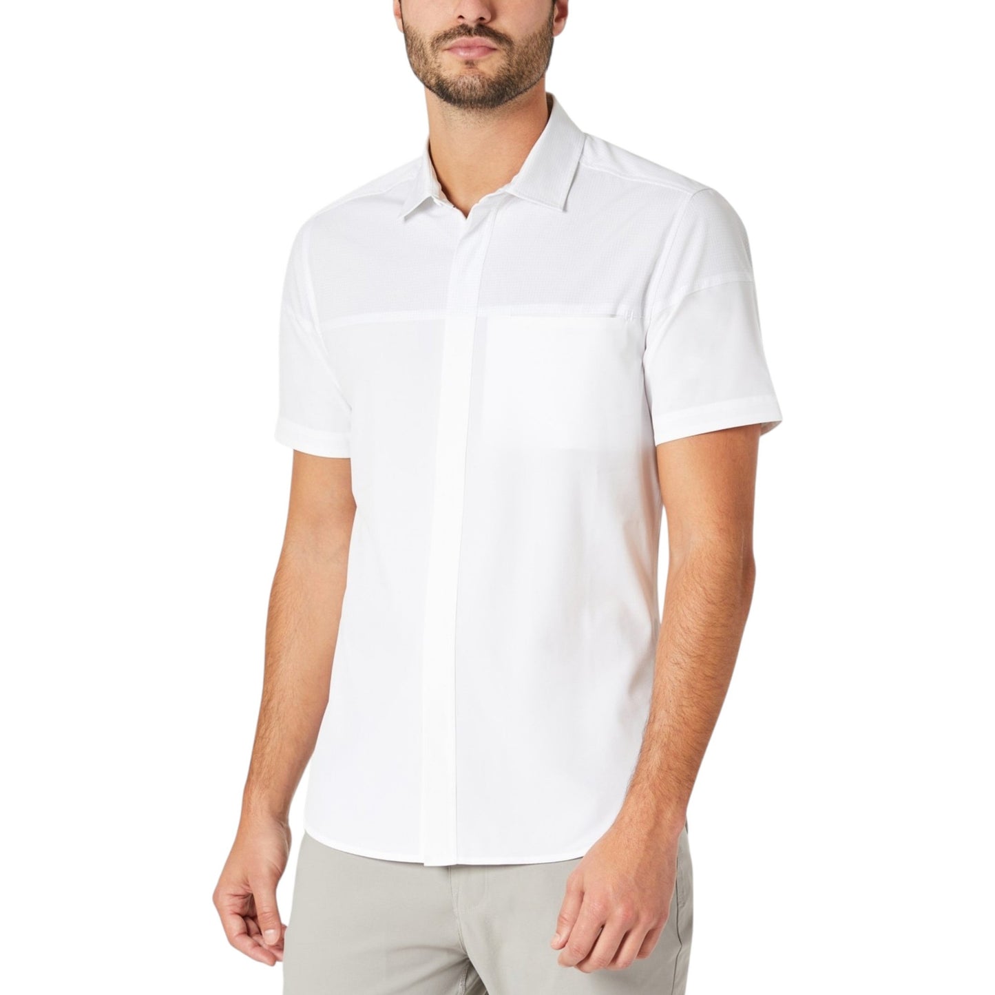 Men's Plain Dress Shirt,White