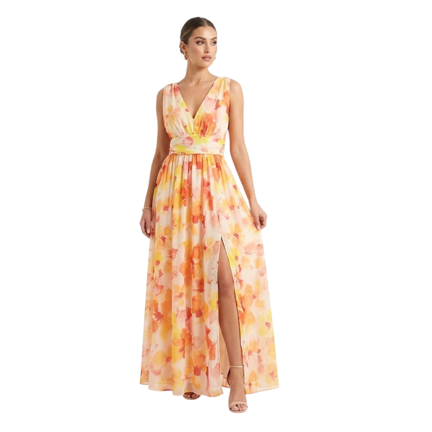 Women's Floral Printed Dress,Multi