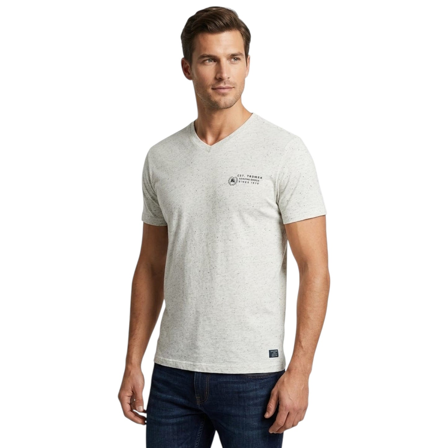 Men's Printed Top,Light Grey