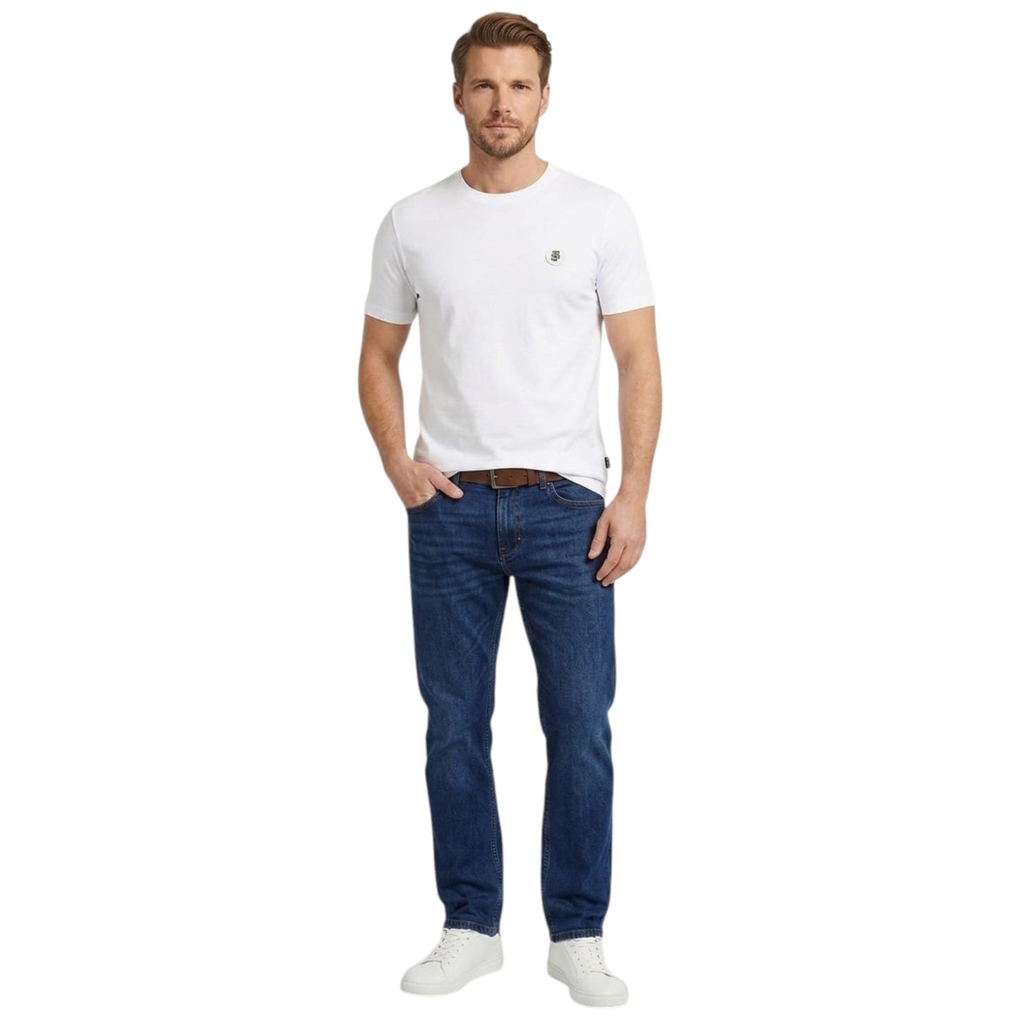 Men's Plain Solid Top,White