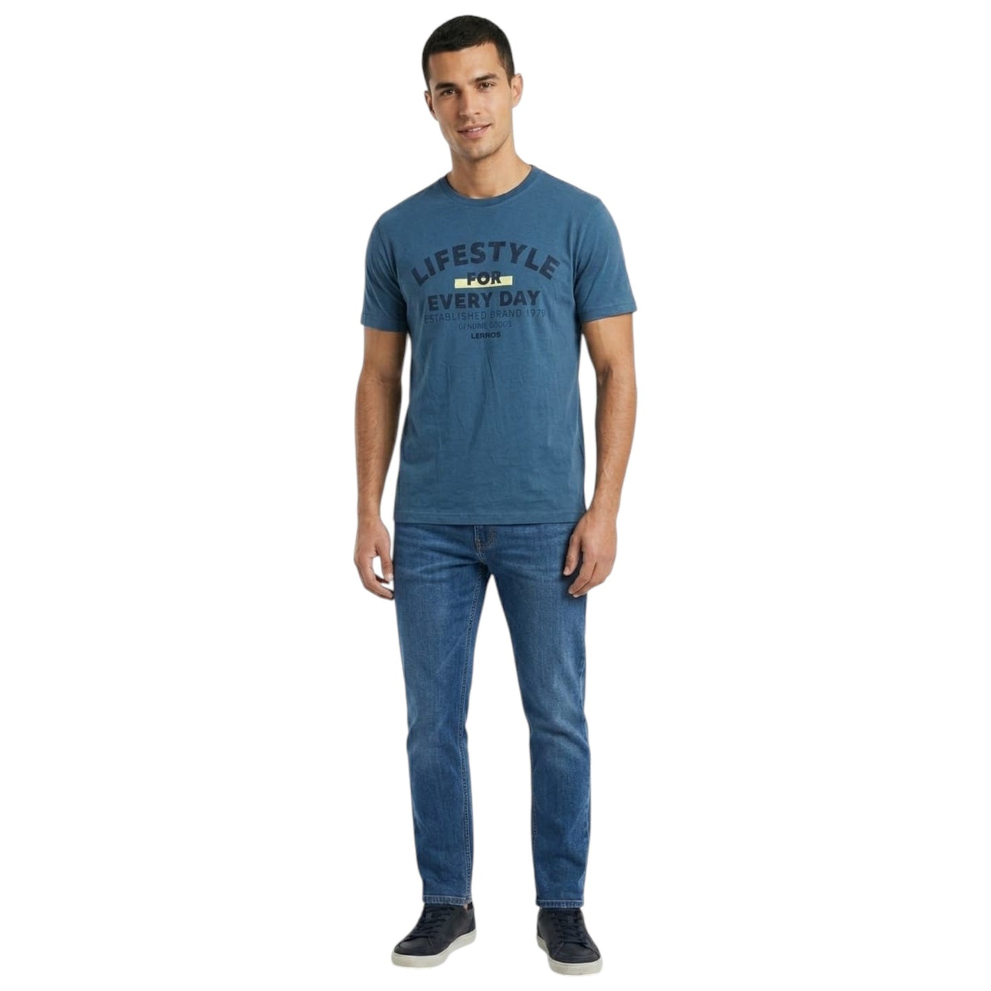 Men's Printed Top,Light Navy