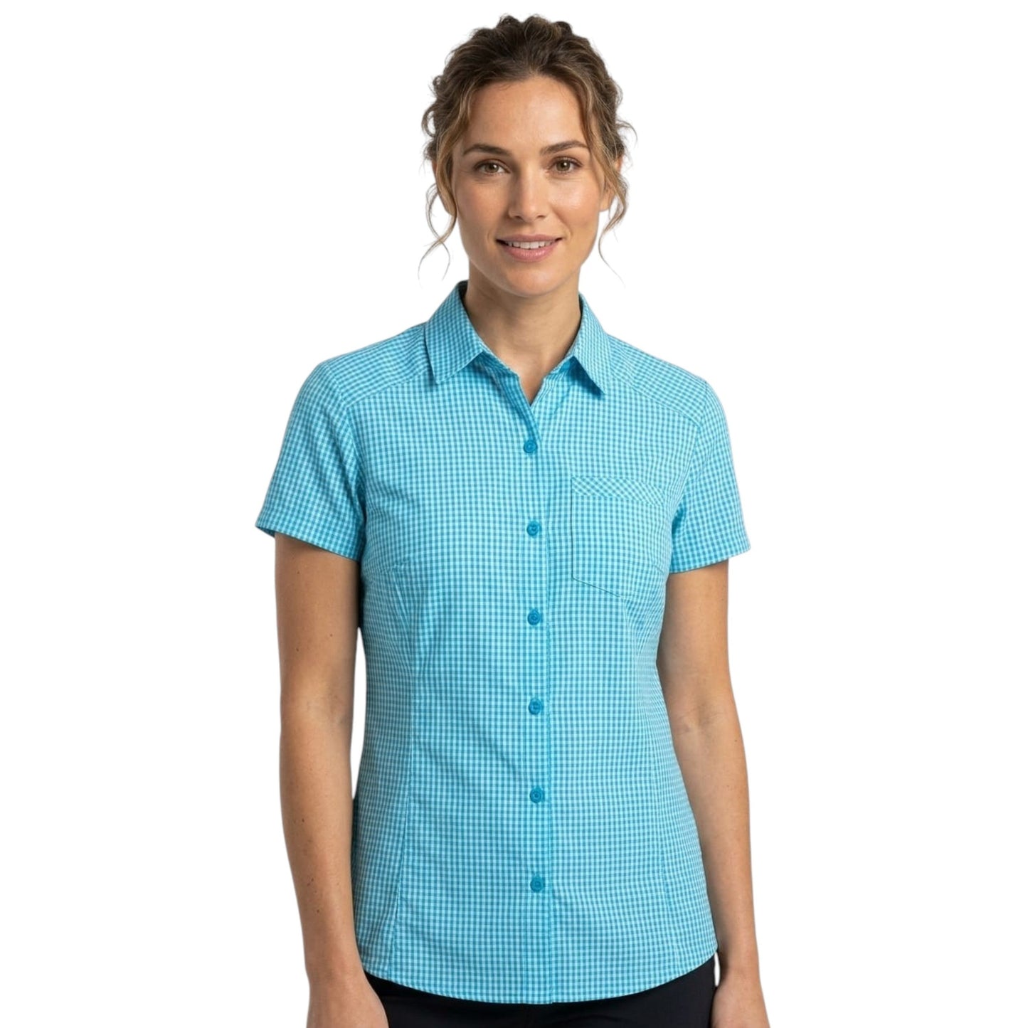 Women's Plaid Chemise,Blue