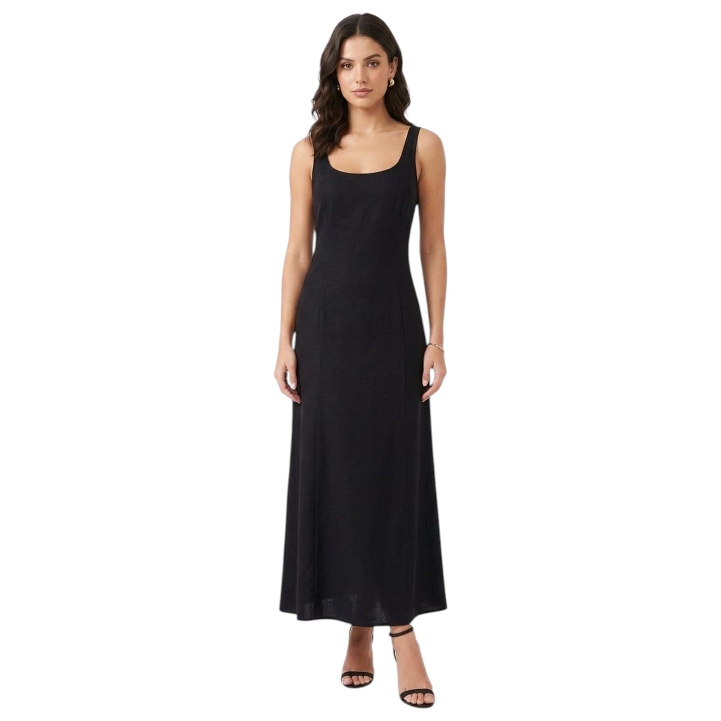 Women's Plain Solid Dress,Black