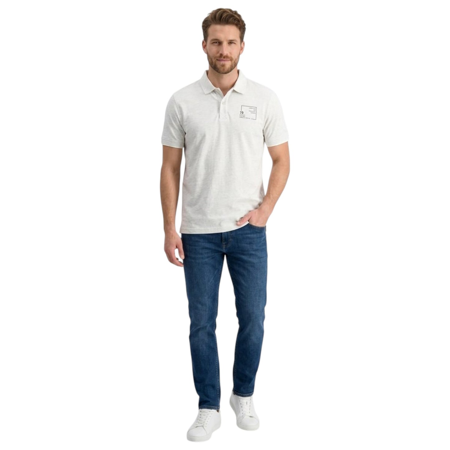Men's Printed Top,Light Grey