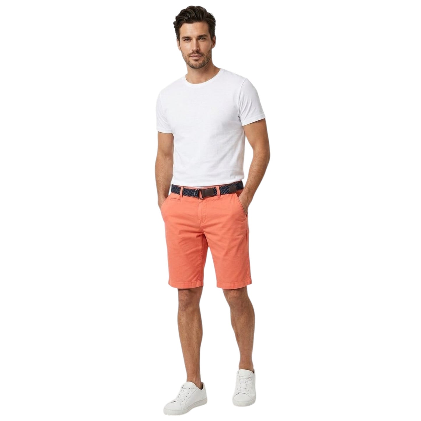Men's Plain Solid Short,Coral Pink