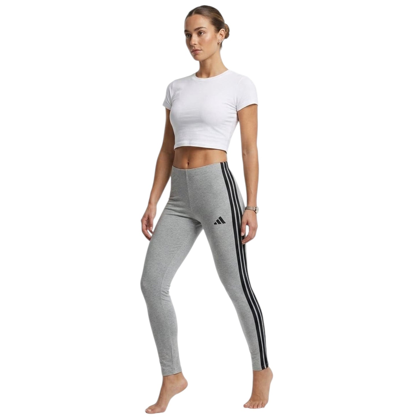 Women's Side Stripped Legging,Light Grey