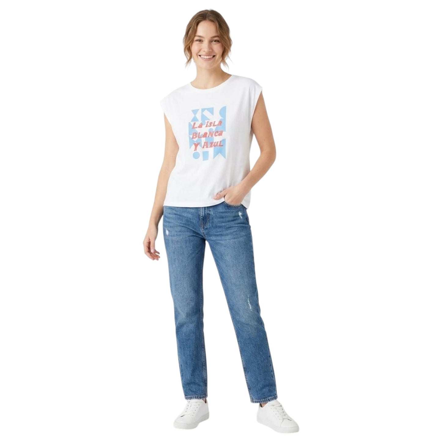 Women's Printed Top,White