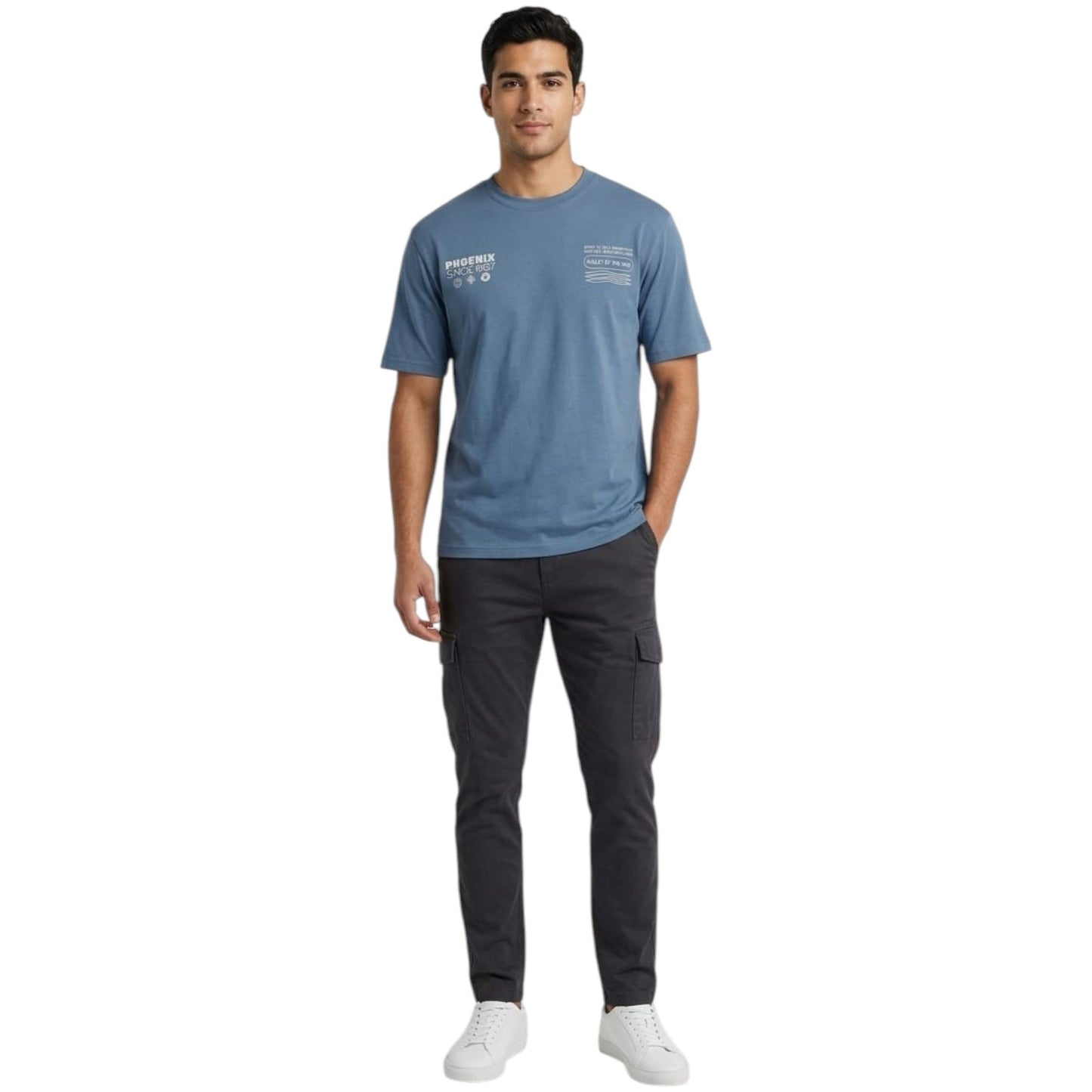 Men's Printed Top,Blue