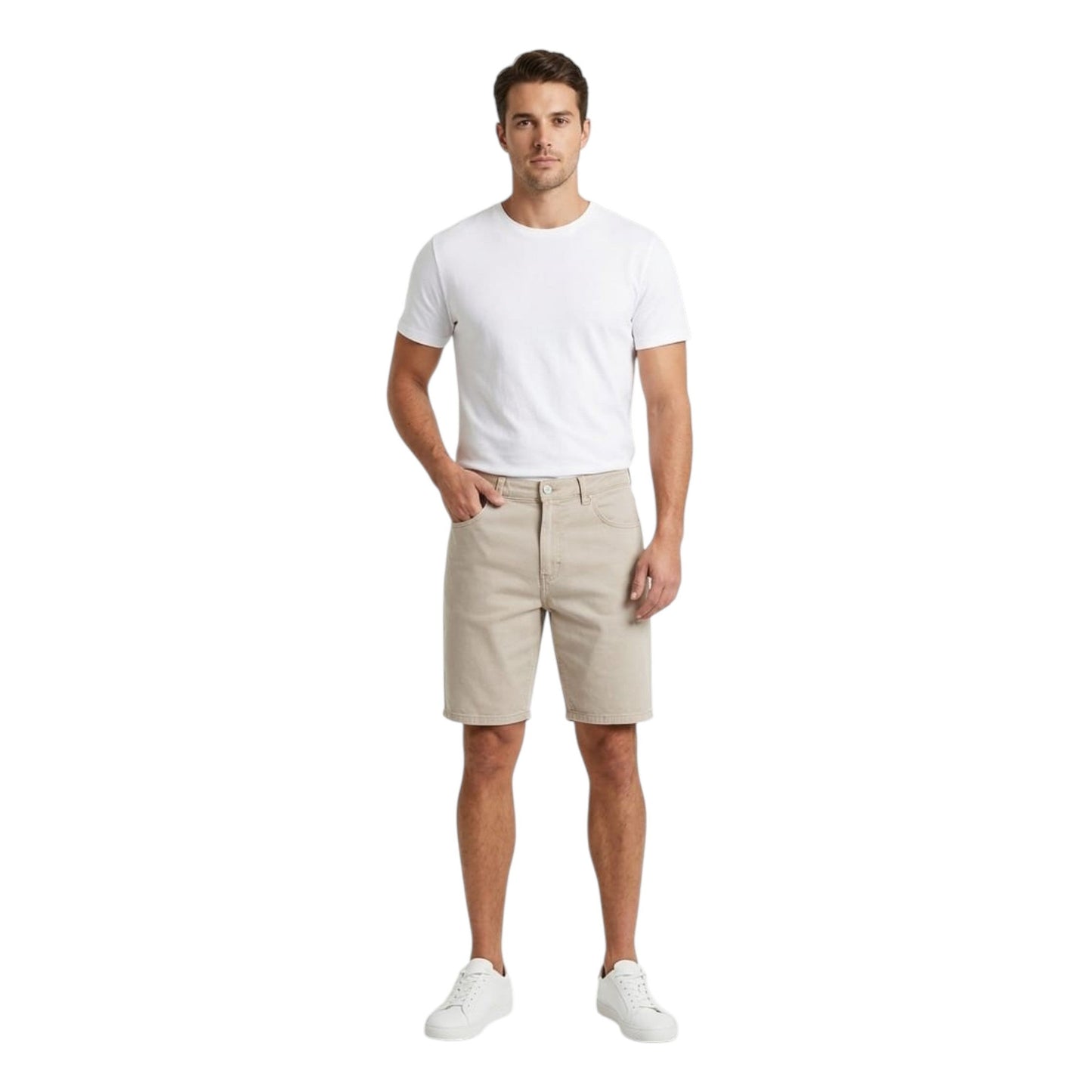 Men's Plain Short,Beige