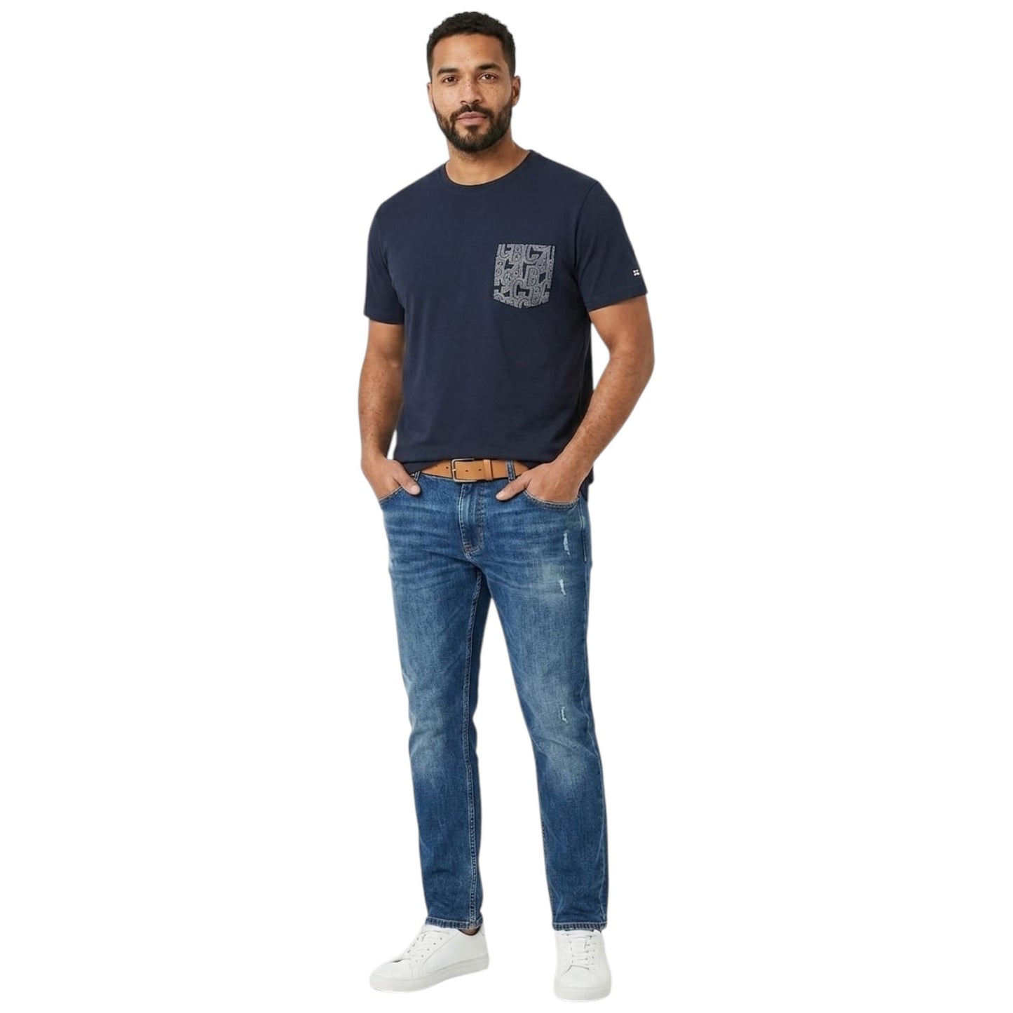 Men's Printed Top,Navy