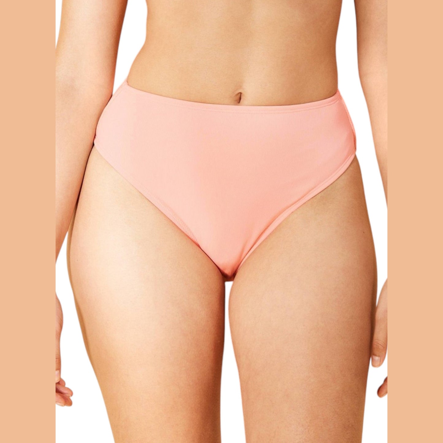 Women's Plain Bikini Bottom,Light Apricot