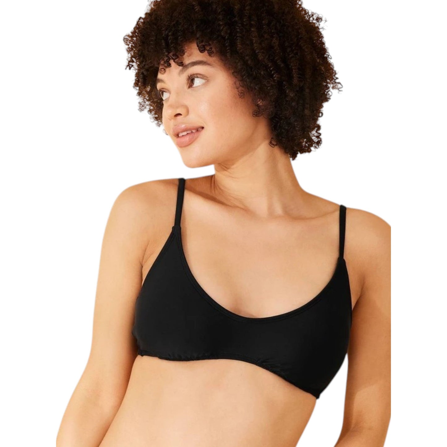 Women's Plain Bikini Top,Black