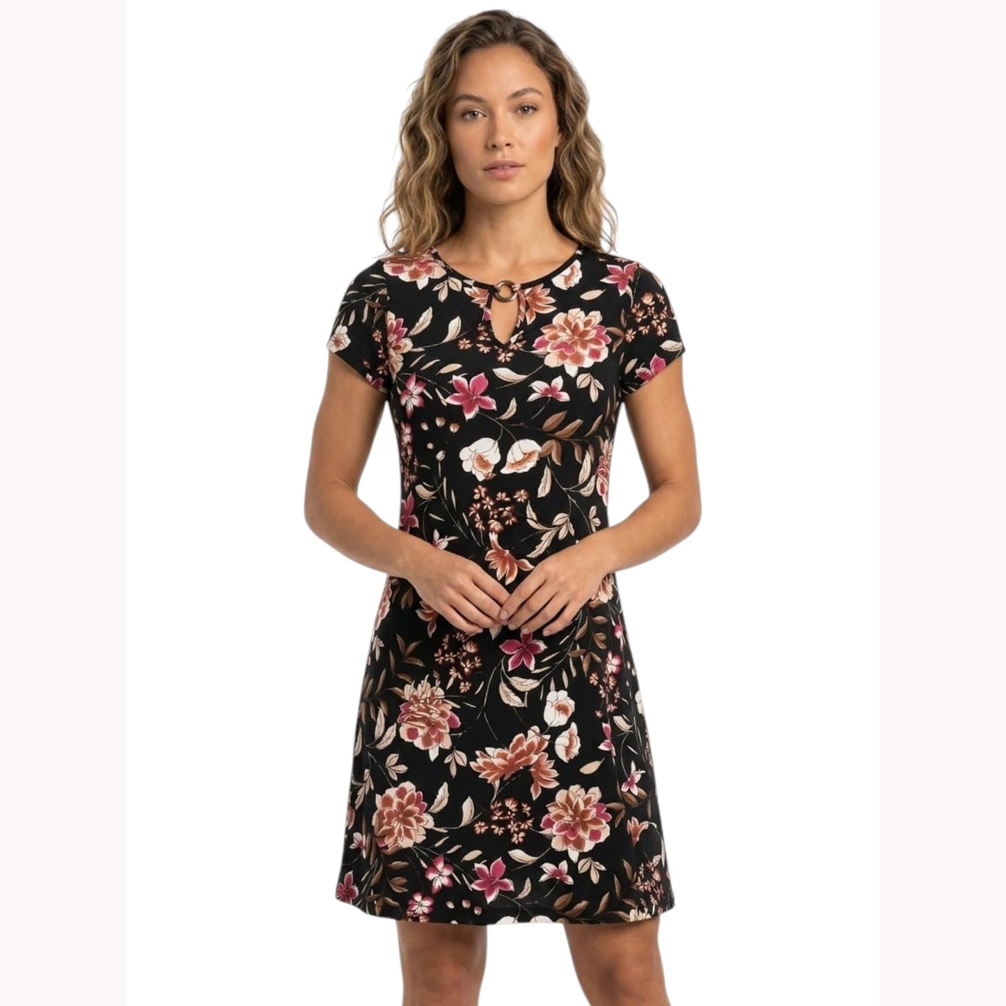 Women's Printed Dress,Black