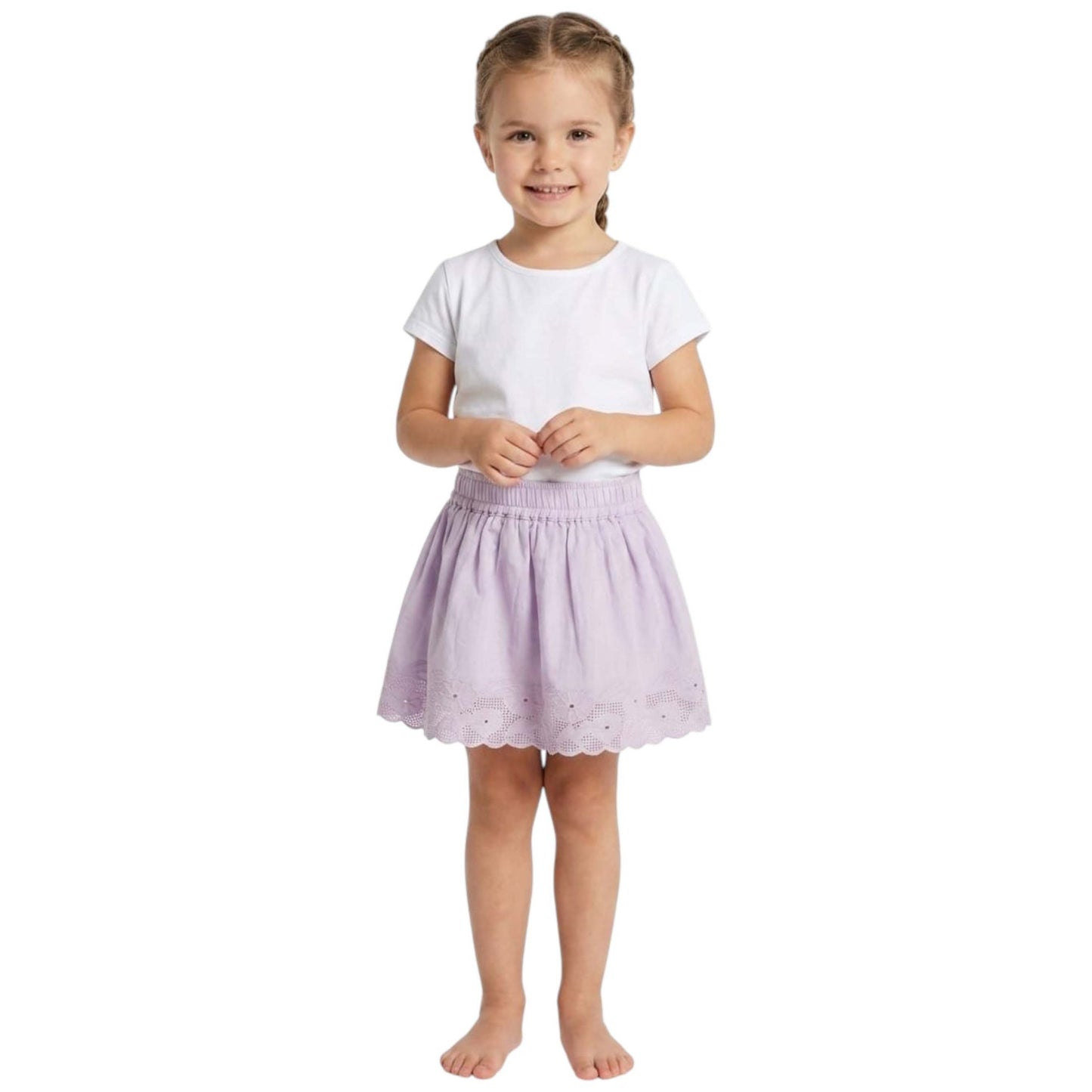 Kids Girl's Textured Skirt,Purple