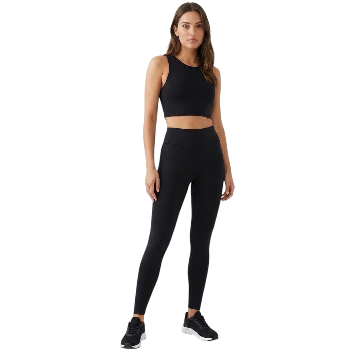 Women's Plain Solid Legging,Black