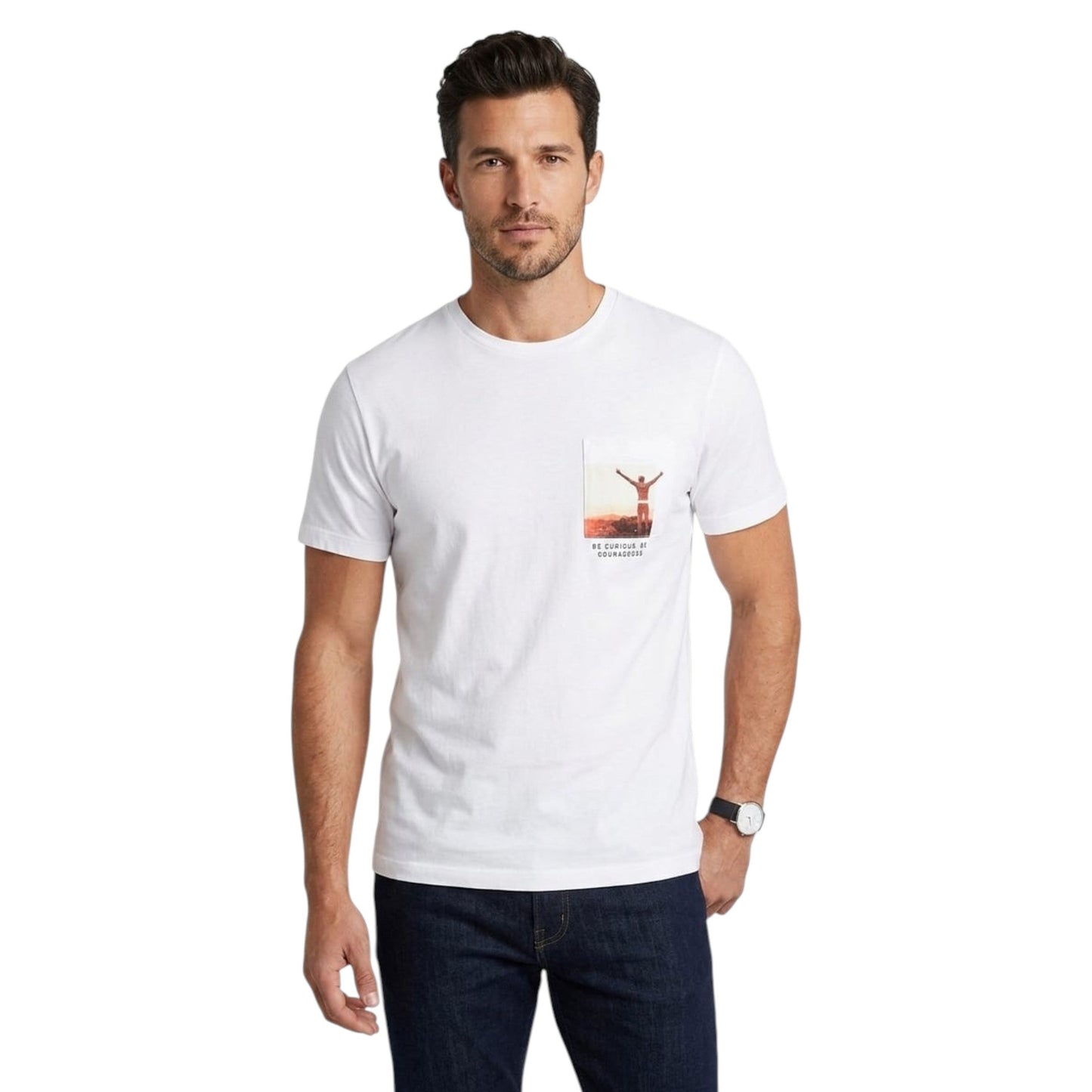 Men's Printed Top,White