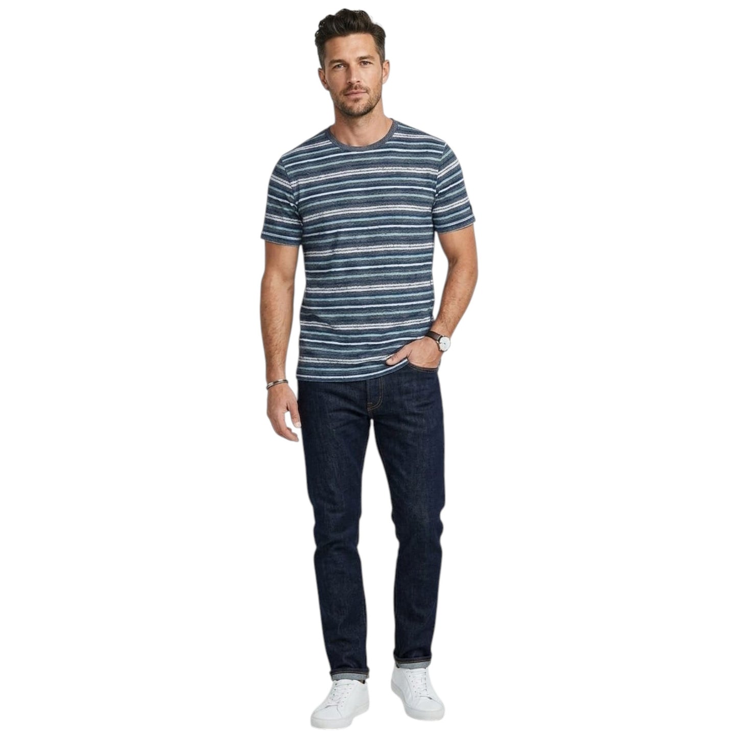 Men's Striped Top,Multi