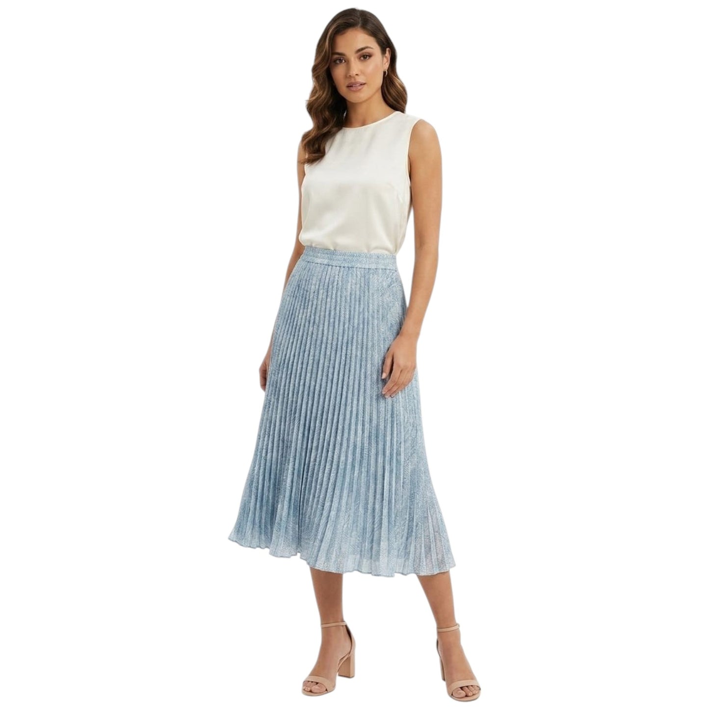Women's Printed Skirt,Dusty Blue