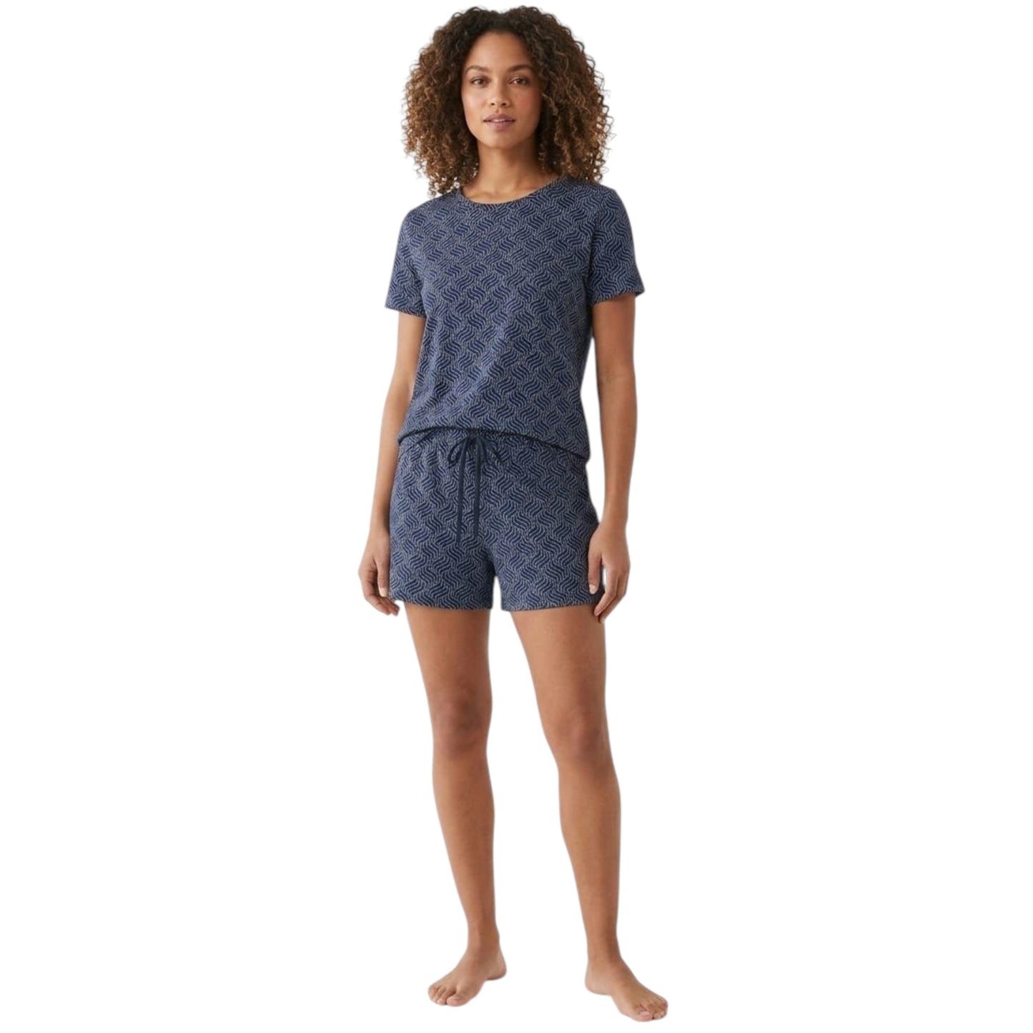 Women's Printed Sleepwear Short,Navy