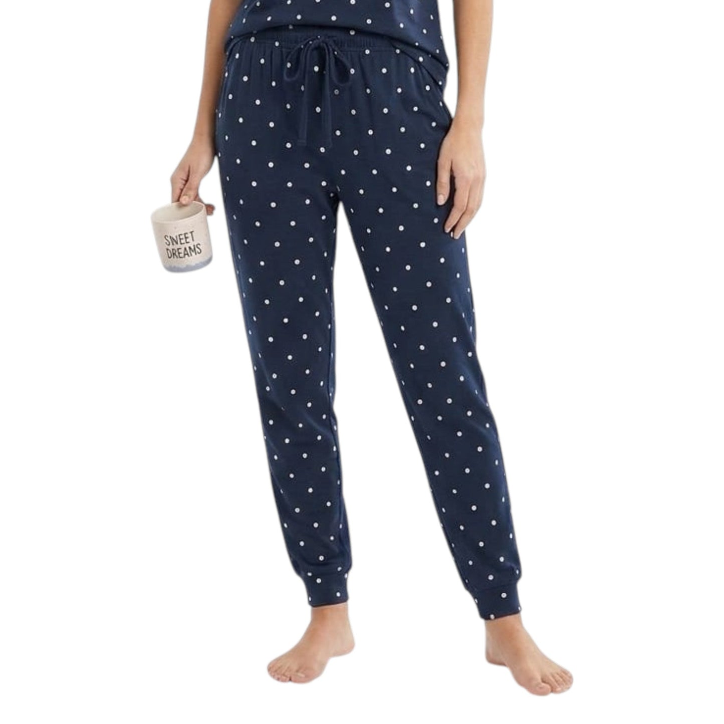 Women's Dotted Sleepwear Pant,Navy