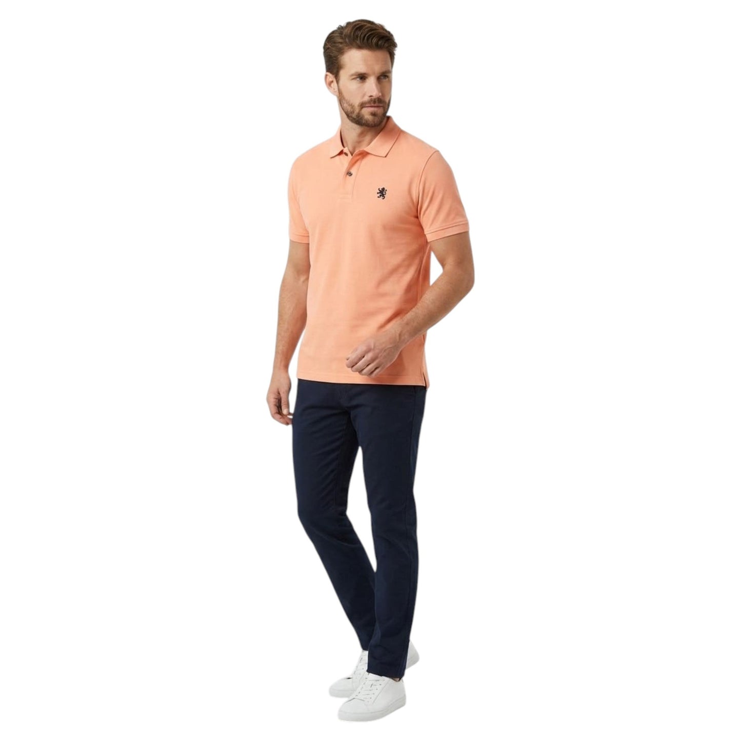 Men's Textured Top,Orange