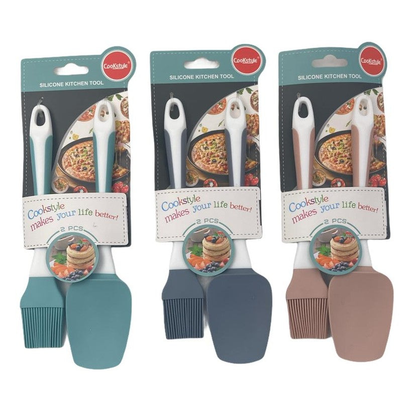 Silicone Set of Spatula and Brush