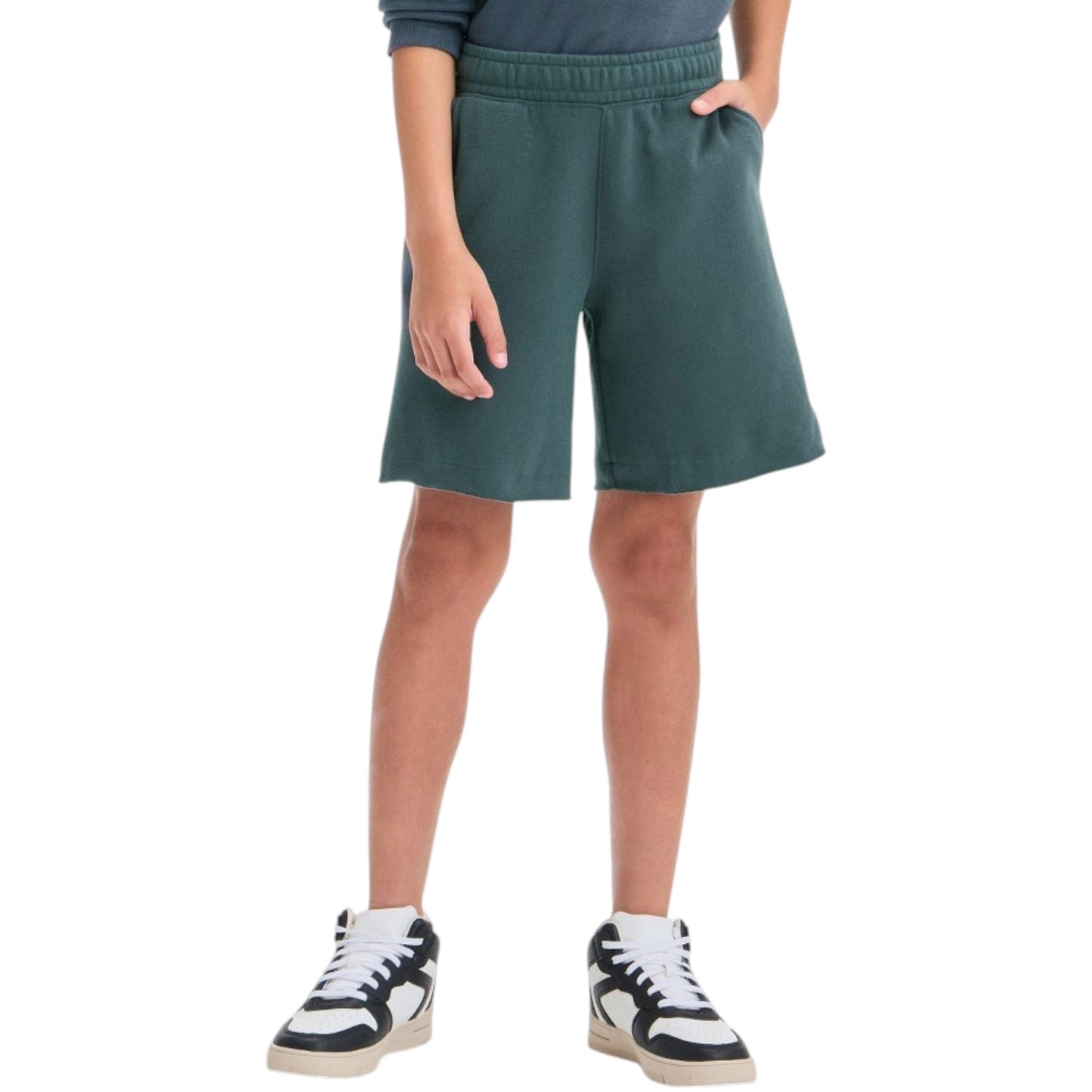 Kids Boy's Plain Shhort,Dark Green