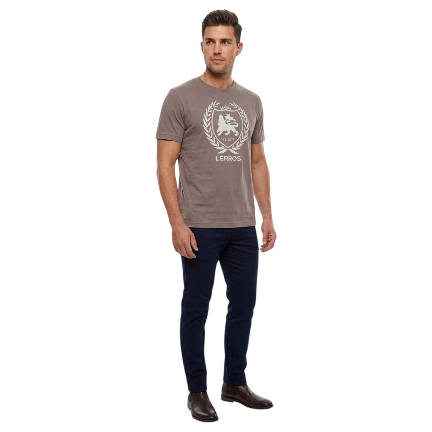 Men's Printed Top,Brown