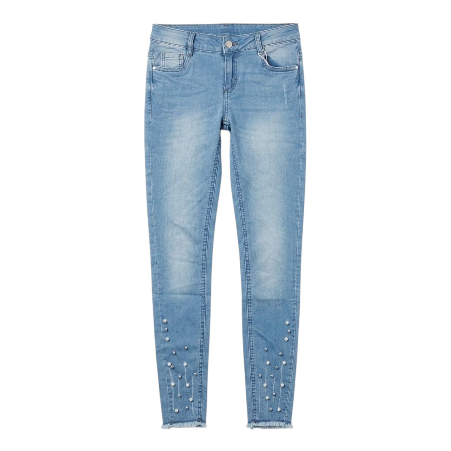Kids Girl's Washed Jeans,Blue